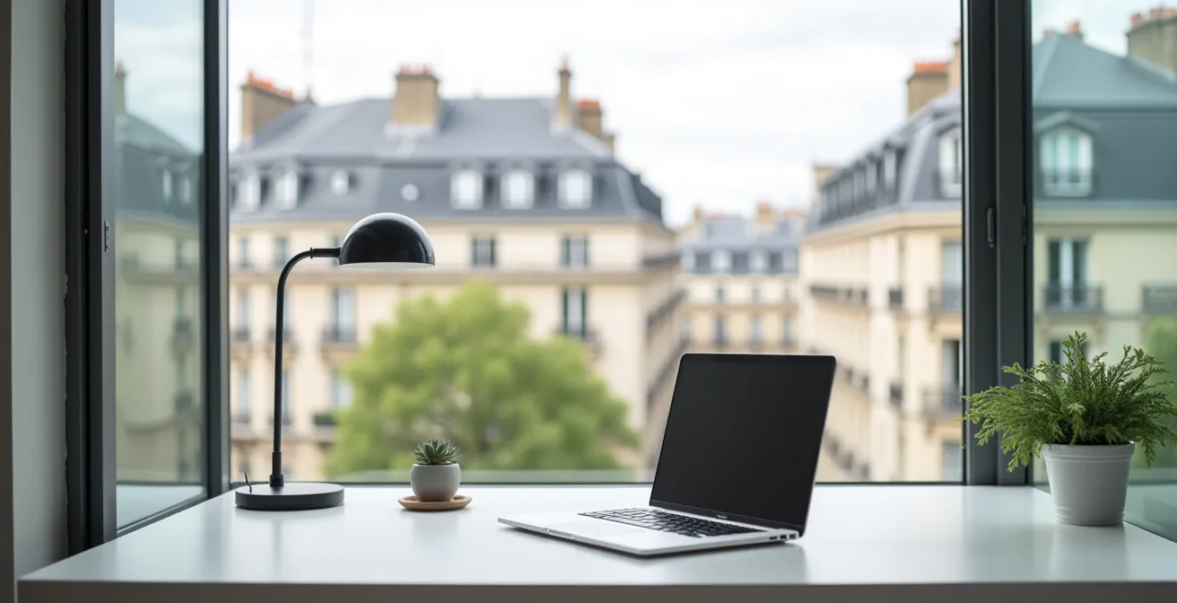 Espace de travail moderne et épuré pour la gestion locative digitale